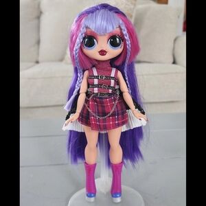 MGA LOL Surprise OMG Winter Disco Shadow Fashion Doll Long Purple Hair